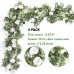 TOPHOUSE 2 Packs 6.5 Feet Artificial Silver Dollar Eucalyptus Leaves Garland with Willow Leaves for Greenery Garland Table Runner Garland