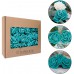 TOPHOUSE 60pcs Artificial Flowers Roses Real Touch Fake Roses for DIY Wedding Bouquets Bridal Shower Party Home Decorations (Teal)