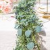 TOPHOUSE Artificial Eucalyptus Leaves Garland 6ft Fake Greenery Garland for Wedding Table Runner Garland Decor