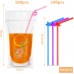 100pcs Zipper Stand-Up Drink Pouches Bags Heavy Duty Hand-Held Translucent Heat-Proof Bag with 100 Drink Straws by TOPHOUSE